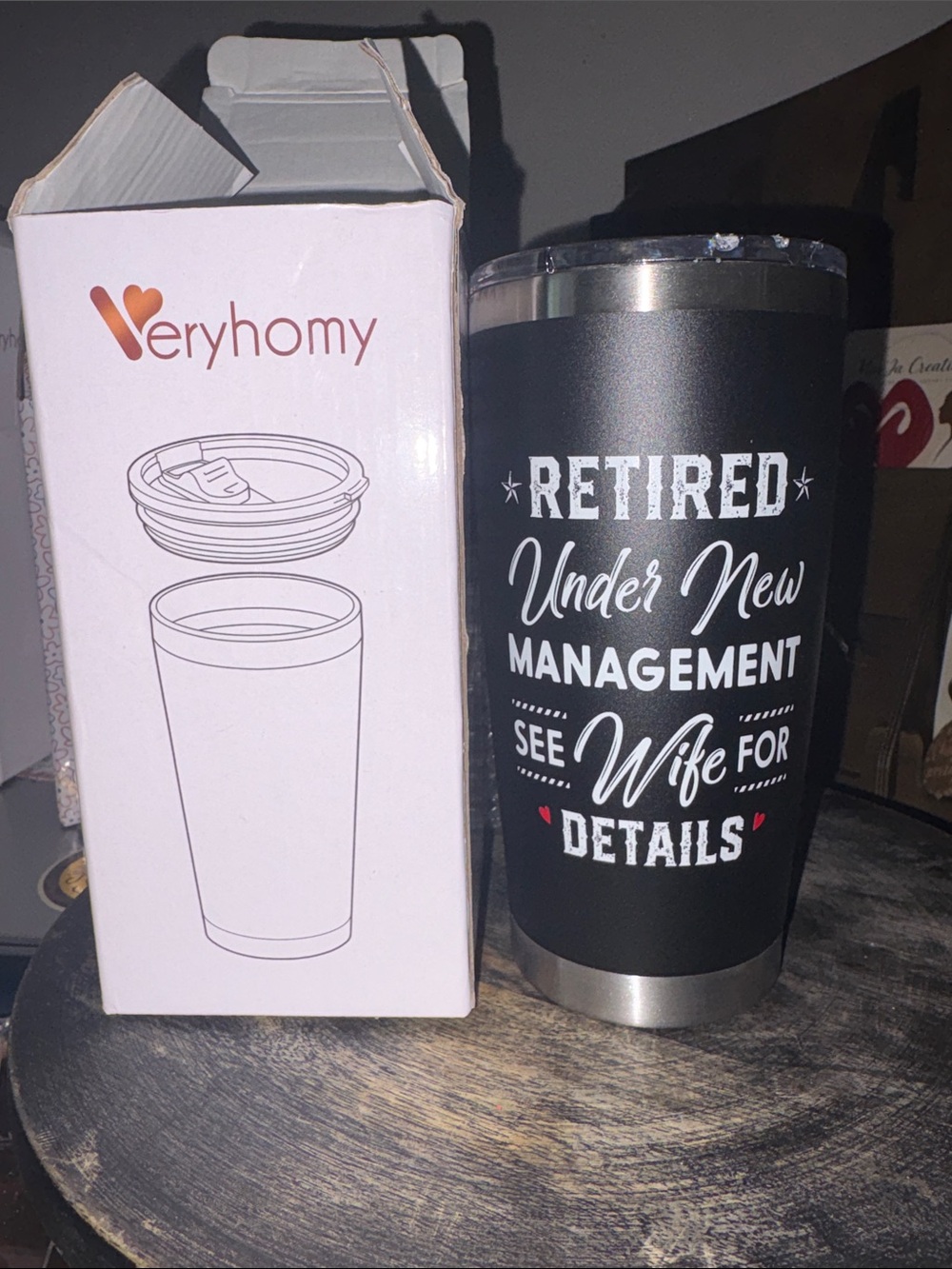 Retired Under New Management Travel Tumbler
